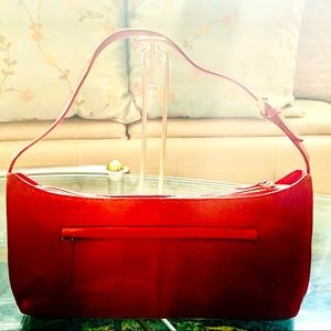 ✨HOBO ✨ Red Oblong Shoulder Bag W/Adjustable Leather Handle
